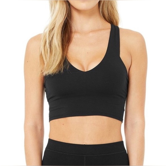 ALO Airbrush Real Bra Tank In Black Size XS - Picture 2 of 11